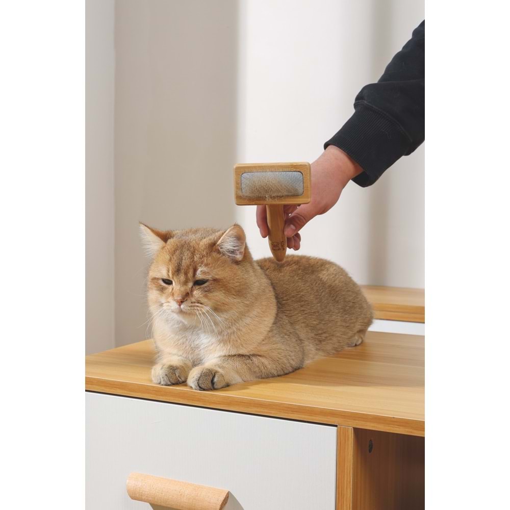 10119299 M-PETS BAMBOO İNCE TELLİ FIRÇA (M)
