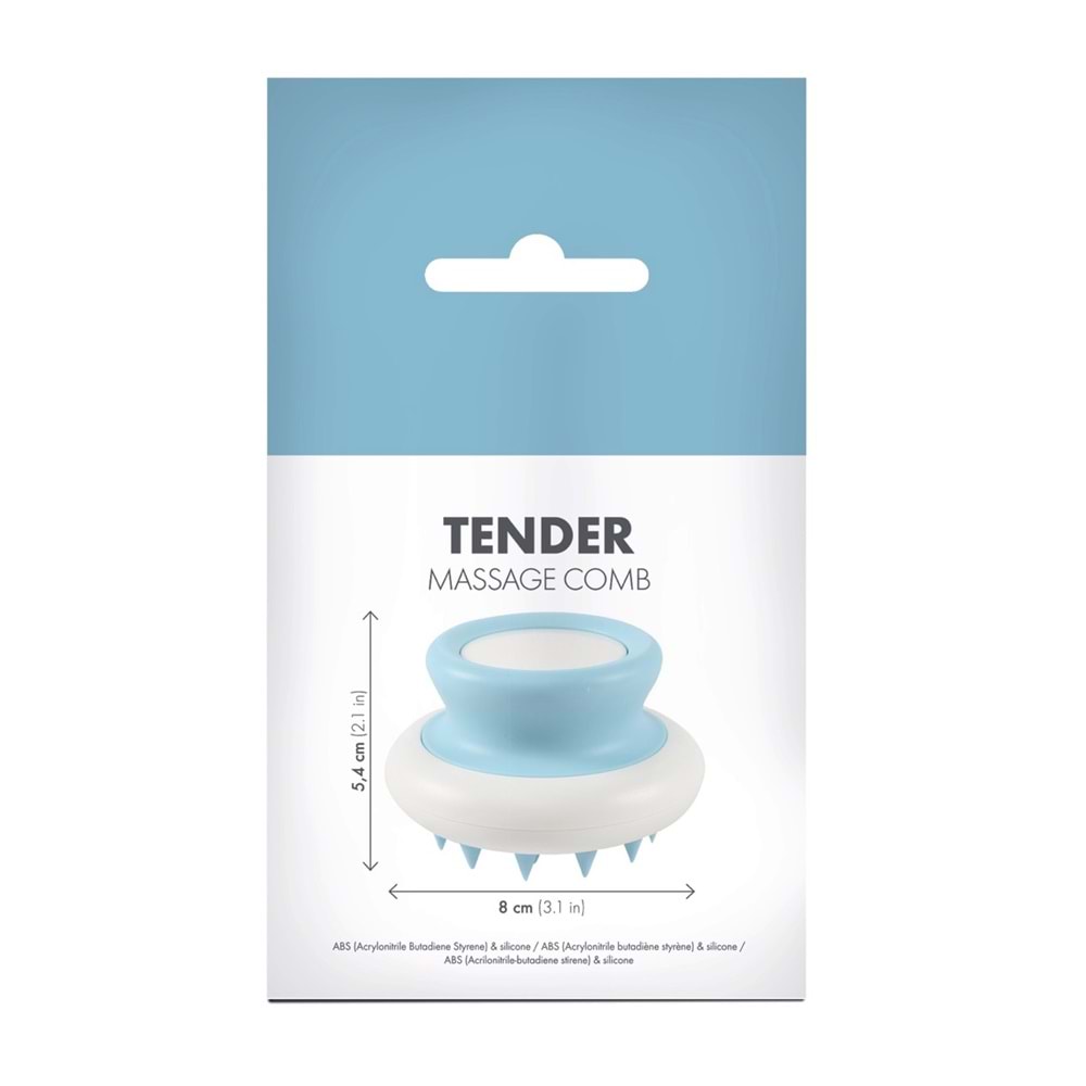10121899 M-PETS TENDER DİKEN UCLU MASAJ FIRÇASI BLUE