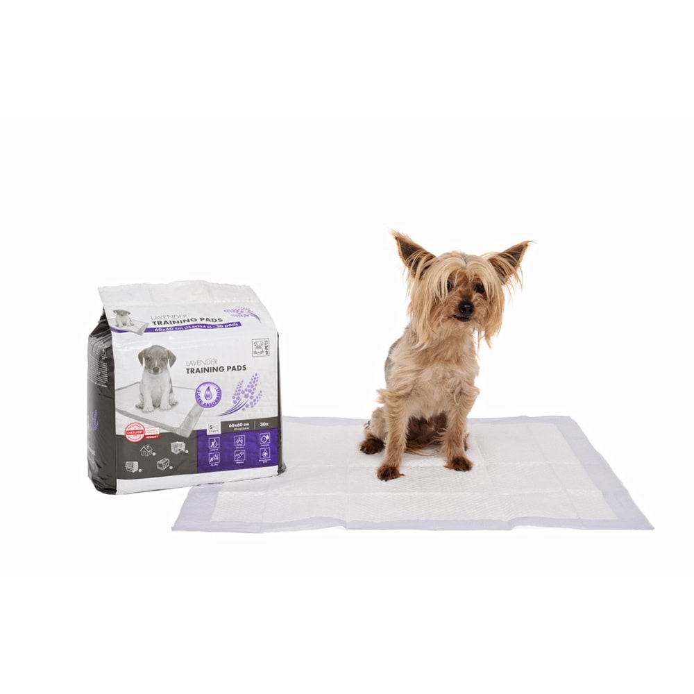 10162310 M-PETS LAVANTALI KÖPEK ÇİŞ EĞİTİM PEDİ 60X60CM 30LU