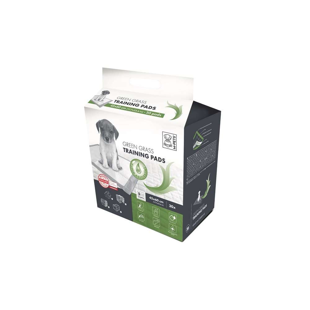 10162503 M-PETS GREEN GRASS KÖPEK ÇİŞ EĞİTİM PEDİ 45X60CM 30LU