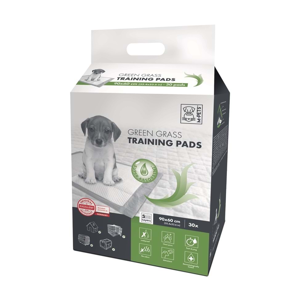 10162703 M-PETS GREEN GRASS KÖPEK ÇİŞ EĞİTİM PEDİ 90X60CM 30LU