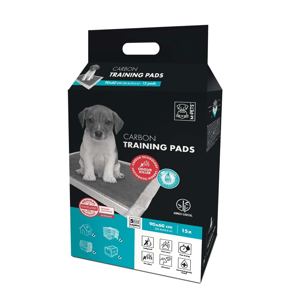 10164813 M-PETS CARBONLU KÖPEK ÇİŞ EĞİTİM PEDİ 90X60CM 15Lİ