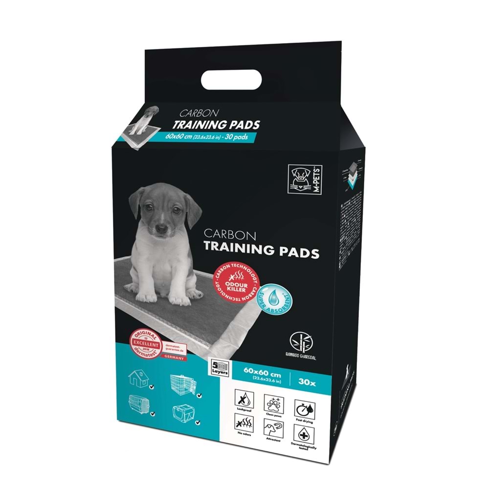 10167601 M-PETS CARBONLU KÖPEK ÇİŞ EĞİTİM PEDİ 60X60CM 30LU