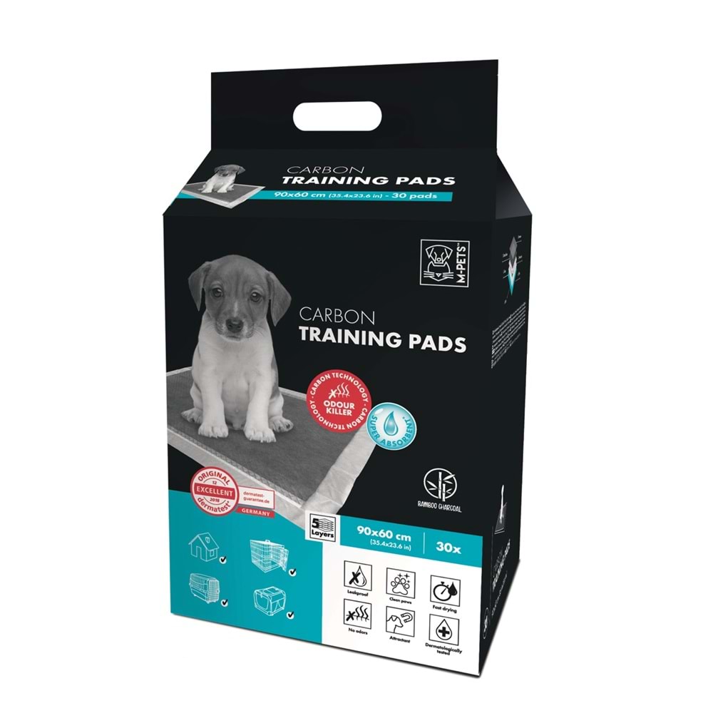 10167701 M-PETS CARBONLU KÖPEK ÇİŞ EĞİTİM PEDİ 90X60CM 30LU