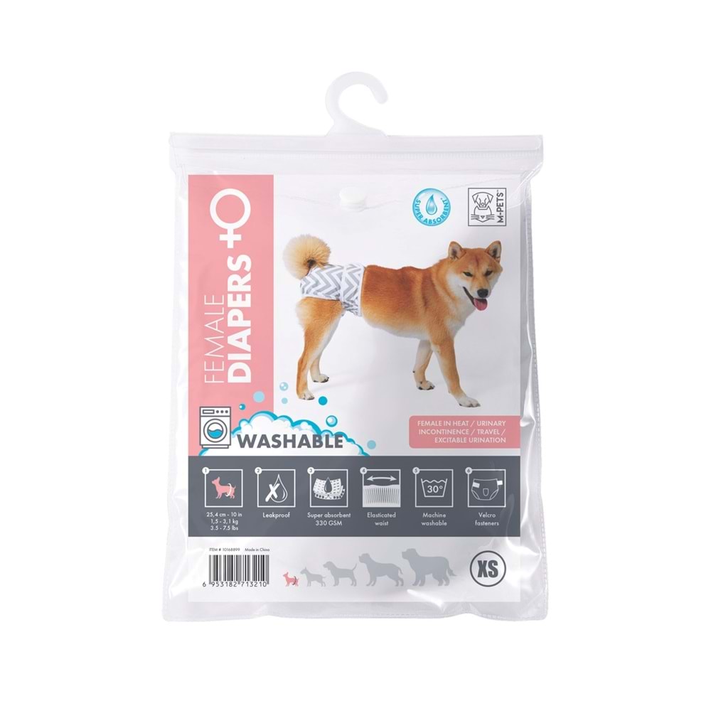 10168899 M-PETS DİŞİ KÖPEKLER İÇİN YIKANABİLİR KÜLOT (XS)