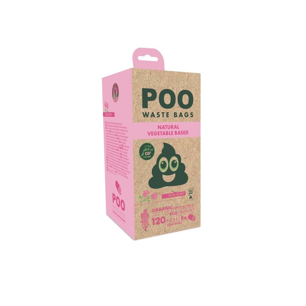 10170099 M-PETS POO DIŞKI POŞETİ 15 YAPRAK GÜL KOKULU 8Lİ PAKET