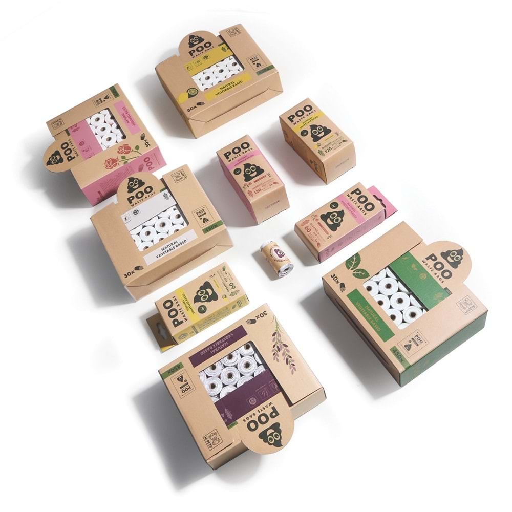 10170599 M-PETS POO DIŞKI POŞETİ 15 YAPRAK LAVANTA KOKULU 30LU PAKET