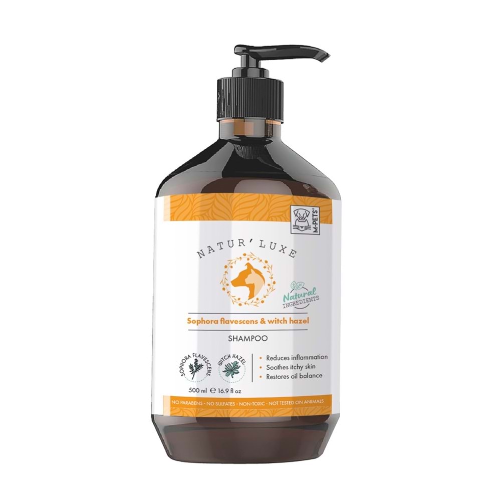 10172299 M-PETS NATURLUXE DOG SHAMPOO SAPHORA FLAVESCENS & WİTCH HAZEL 500ML