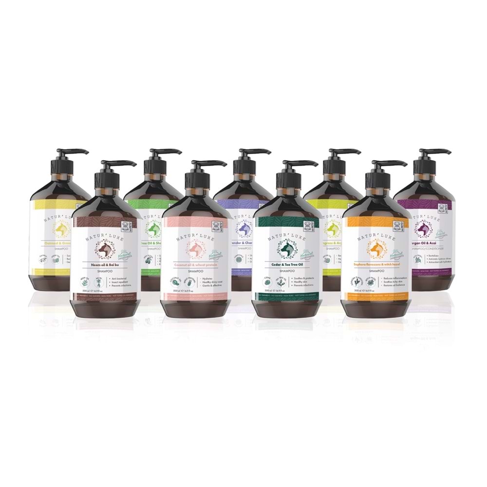 10172299 M-PETS NATURLUXE DOG SHAMPOO SAPHORA FLAVESCENS & WİTCH HAZEL 500ML