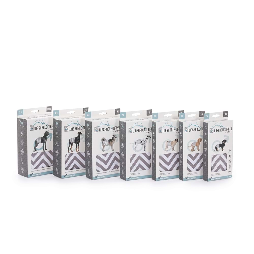 10179599 M-PETS ERKEK KÖPEKLER İÇİN YIKANABİLİR KÜLOT 2Lİ (M)