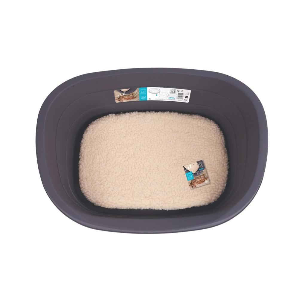 10202413 M-PETS JAVA PLASTİK KÖPEK YATAĞI+MİNDER (S)