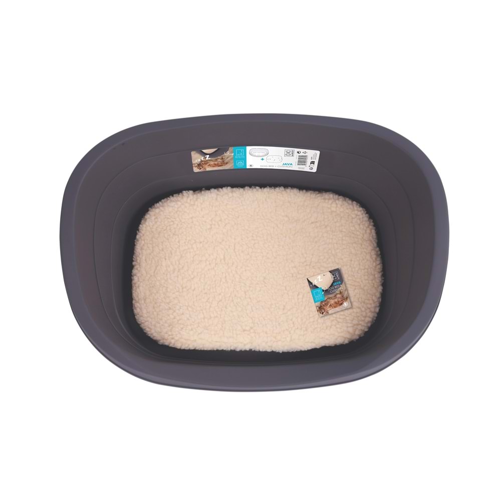 10202513 M-PETS JAVA PLASTİK KÖPEK YATAĞI+MİNDER (M)