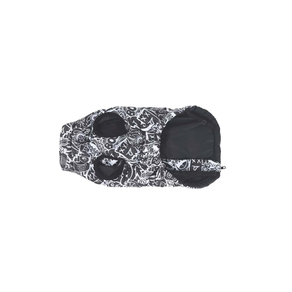 10368099 M-PETS URBANSYTLE WINTER JACKET BLACK/WHİTE (S)