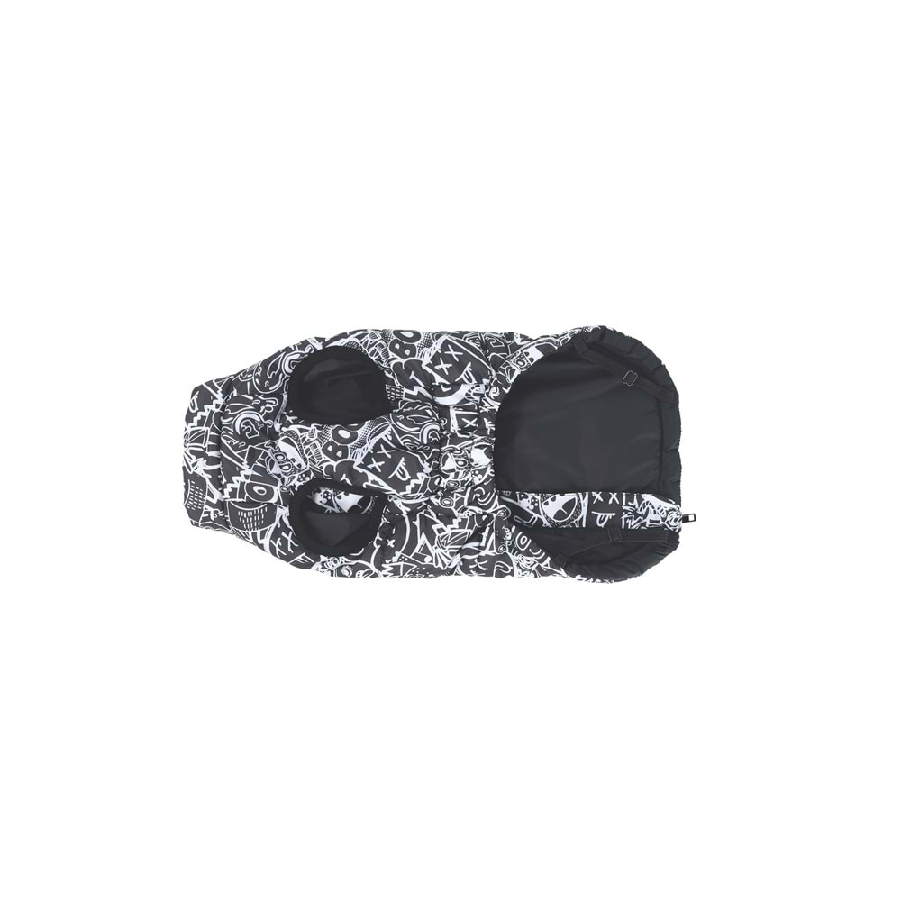 10368199 M-PETS URBANSYTLE WINTER JACKET BLACK/WHİTE (M)