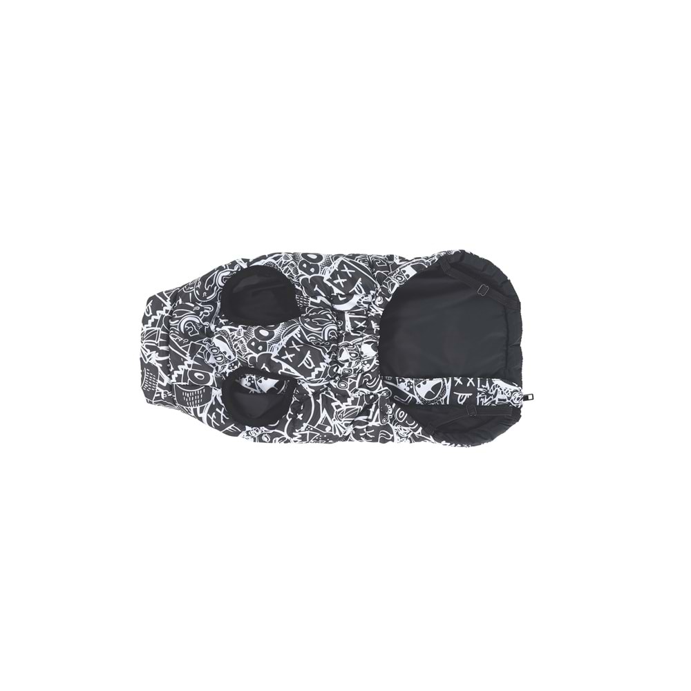 10368299 M-PETS URBANSYTLE WINTER JACKET BLACK/WHİTE (L)