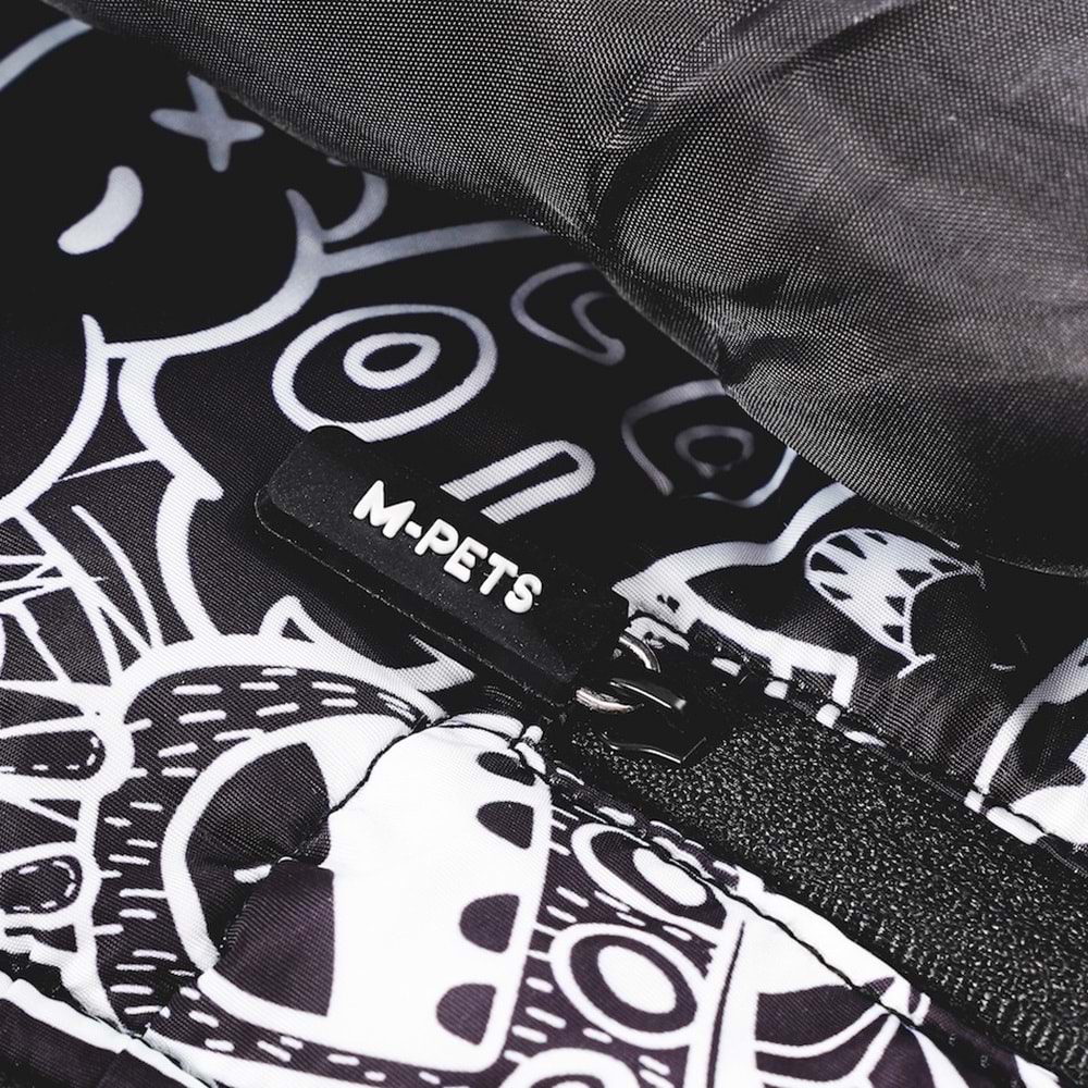 10368499 M-PETS URBANSYTLE WINTER JACKET BLACK/WHİTE (XXL)