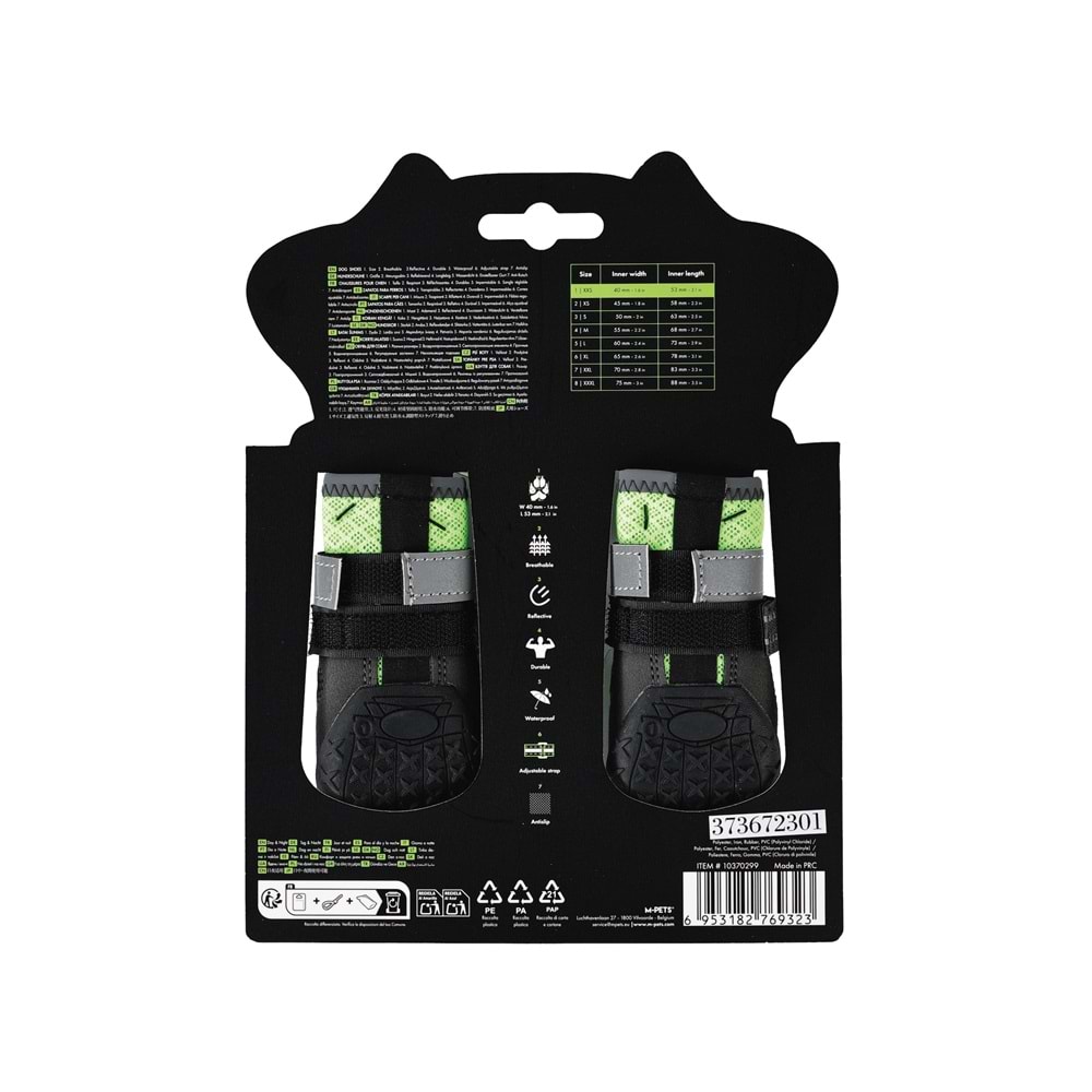 10370299 M-PETS FLEXI KÖPEKLER İÇİN AYAKKABI #1 XXS GREEN EDİTİON
