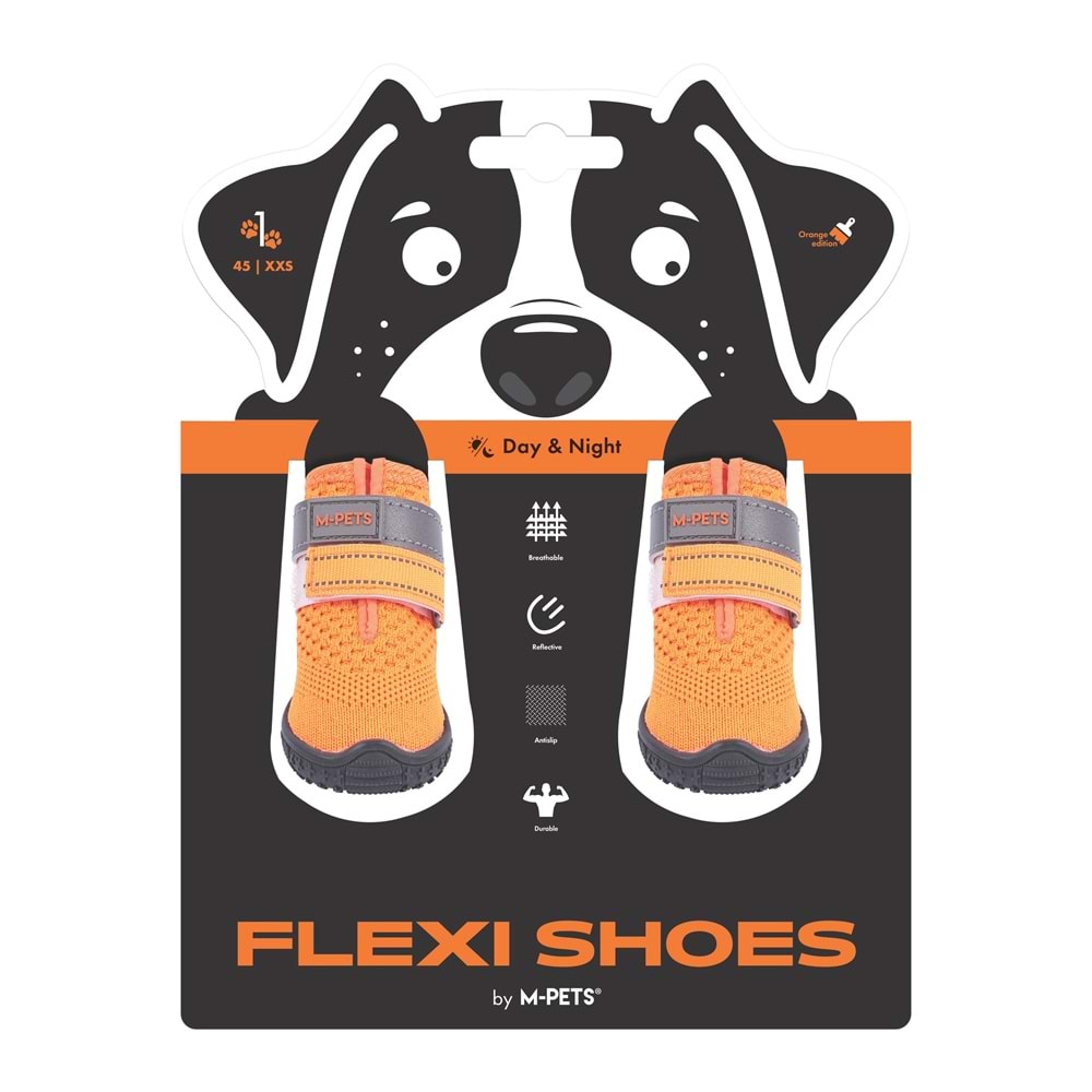 10372599 M-PETS FLEXI KÖPEKLER İÇİN AYAKKABI #1 XXS ORANGE EDİTİON
