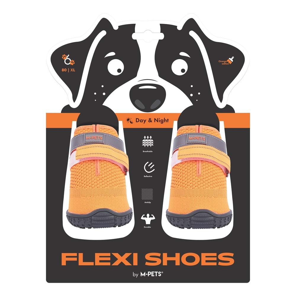 10373099 M-PETS FLEXI KÖPEKLER İÇİN AYAKKABI #6 XL ORANGE EDİTİON