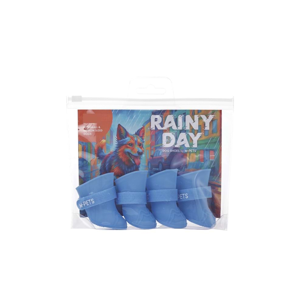 10374117 M-PETS RAINY DAY KÖPEKLER İÇİN AYAKKABI (M) BLUE