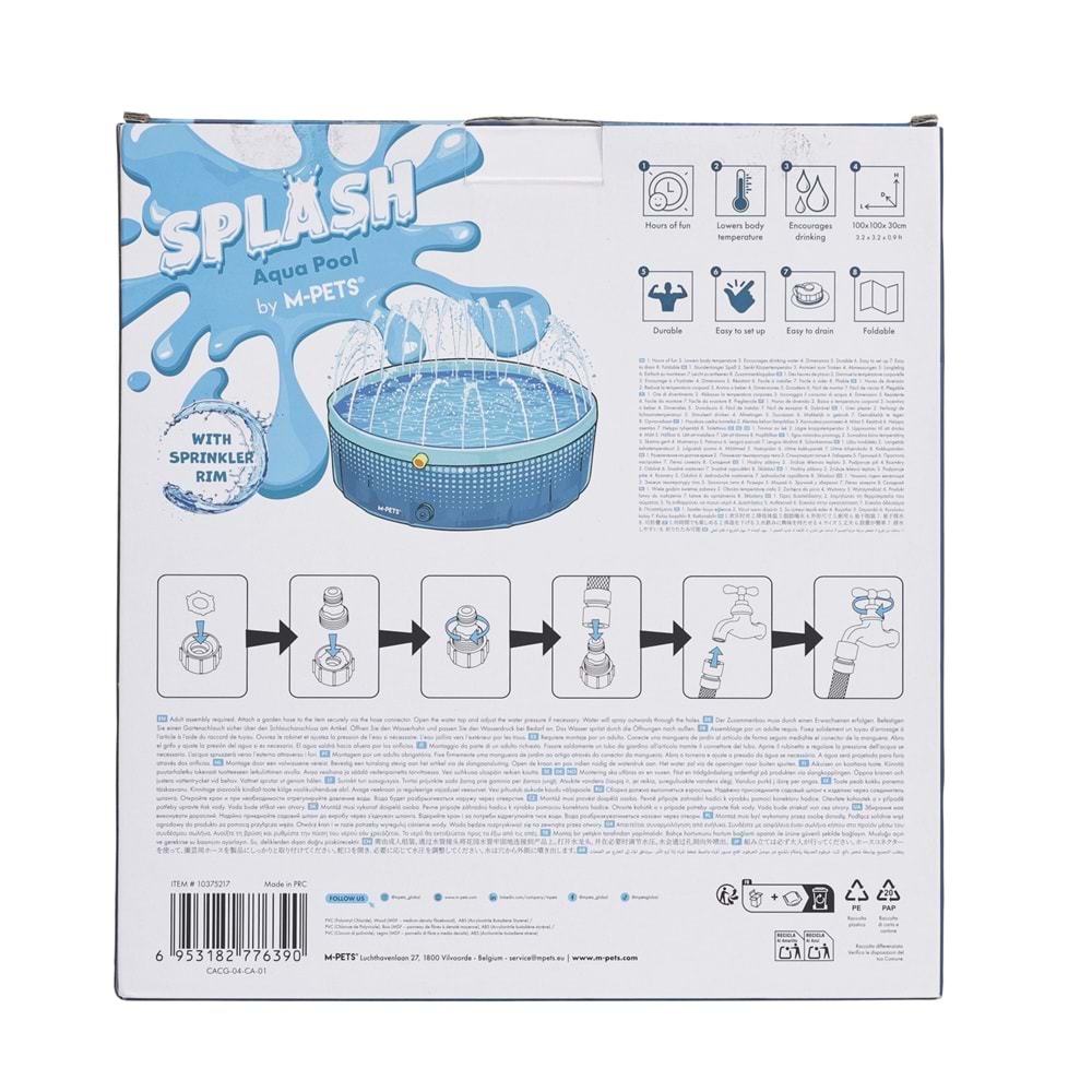 10375217 M-PETS SPLASH FİSKİYELİ YUVARLAK KÖPEKLER İÇİN OYUN HAVUZU (S)