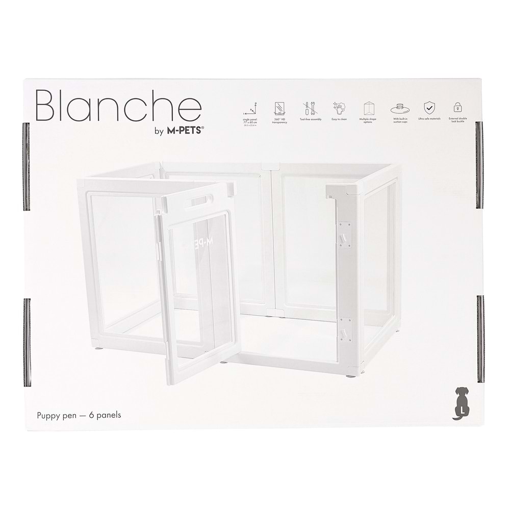 10442901 M-PETS BLANCHE OYUN ÇİTİ 6 PANEL (L) WHİTE