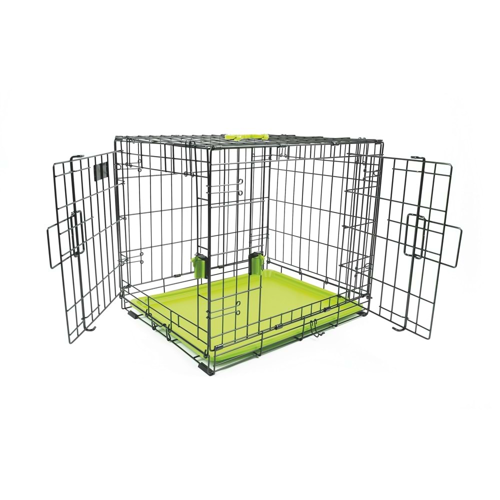10451403 M-PETS VOYAGER KÖPEK KAFESİ 2 KAPILI (XL) YEŞİL 106X71X76CM