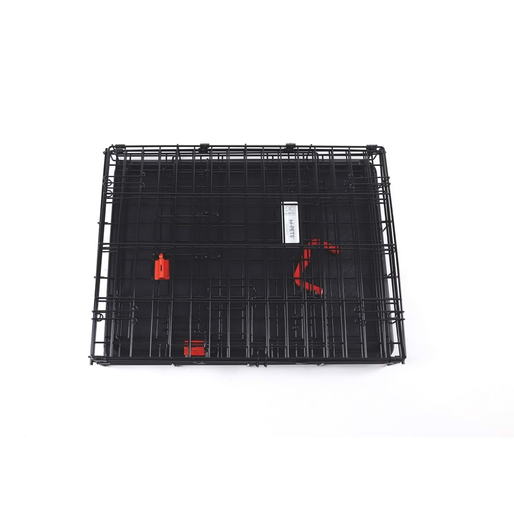 10451908 M-PETS VOYAGER TEKERLEKLİ KÖPEK KAFESİ 2 KAPILI (XL) SİYAH 106X71X76CM