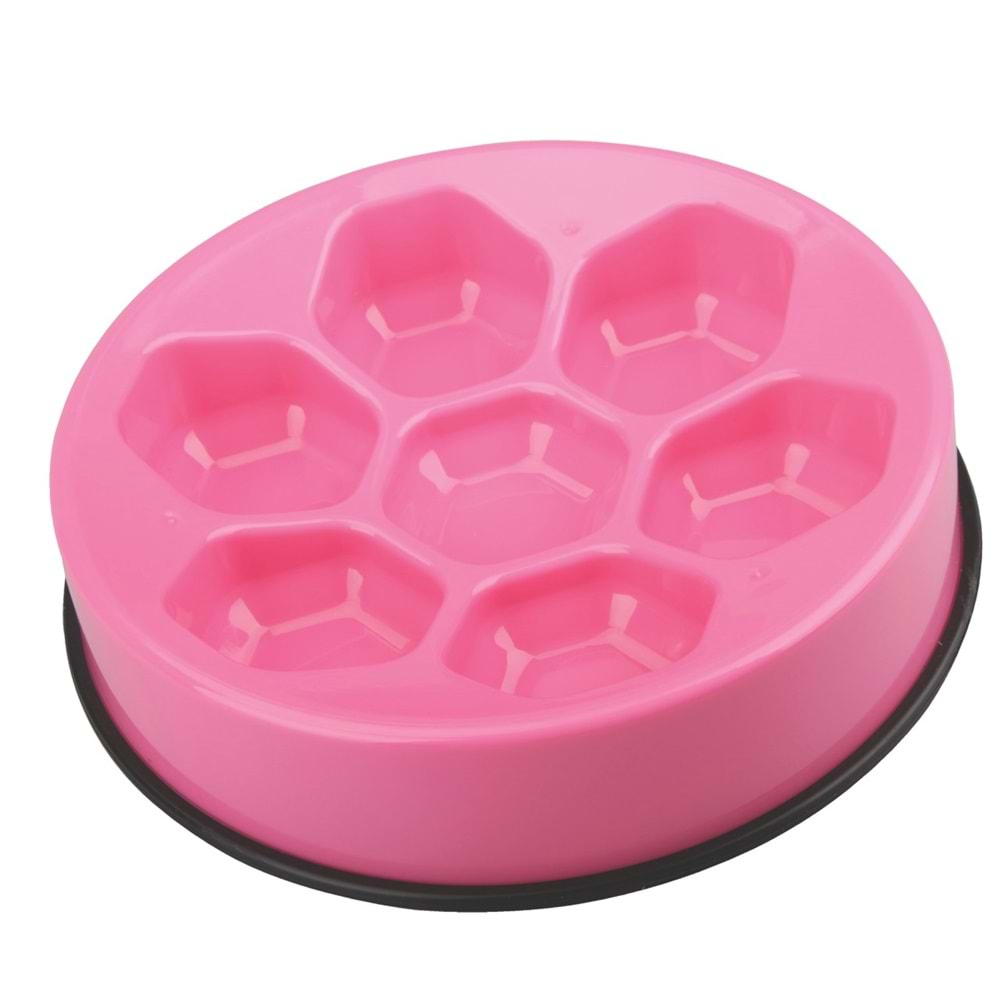 10503907 M-PETS CAVITY YAVAŞ YEME MAMA KABI 1200ML PİNK