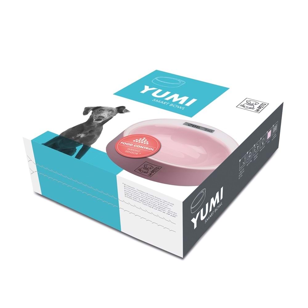 10520007 M-PETS YUMI SMART DİGİTAL TARTILI MAMA KABI PİNK