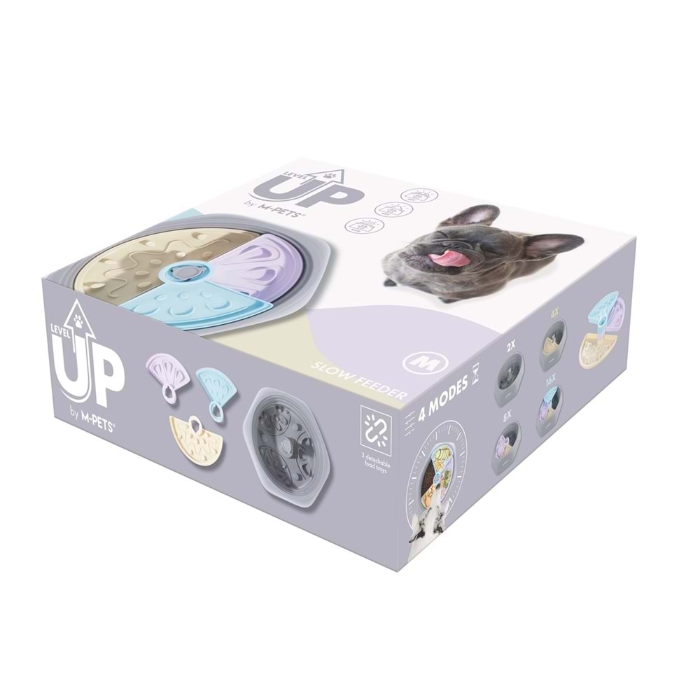 10540399 M-PETS LEVEL UP AYARLANABİLİR YAVAŞ YEME MAMA KABI (M)