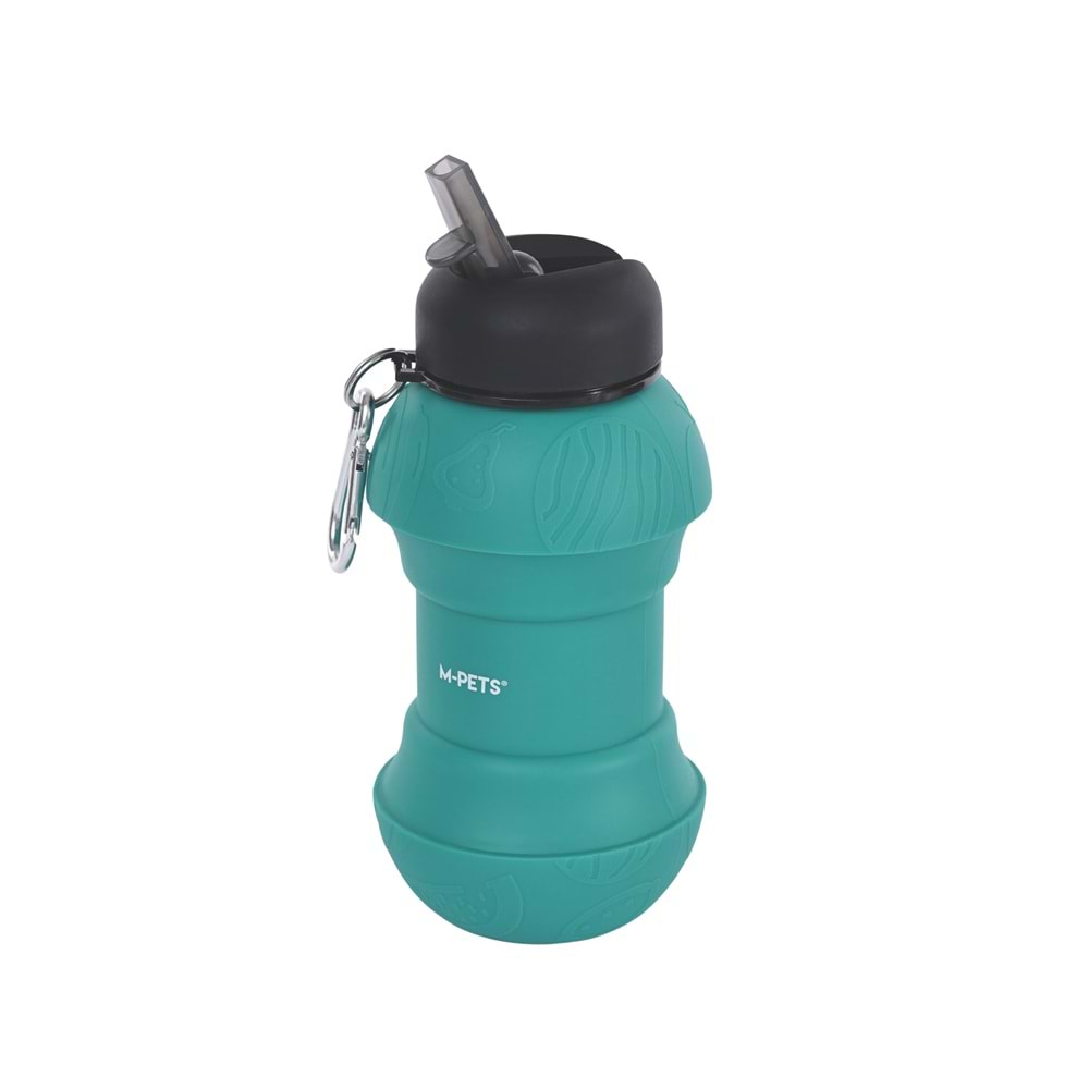 10540799 M-PETS ON THE ROAD KATLANABİLEN SEYAHAT SULUĞU 200-550ML TURQUOISE BLUE