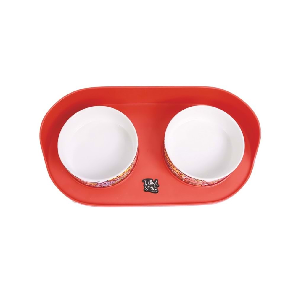 10554099 M-PETS ALTITUDE URBAN STYLE 2Lİ MAMA KABI STANDI RED&MULTİCOLOR
