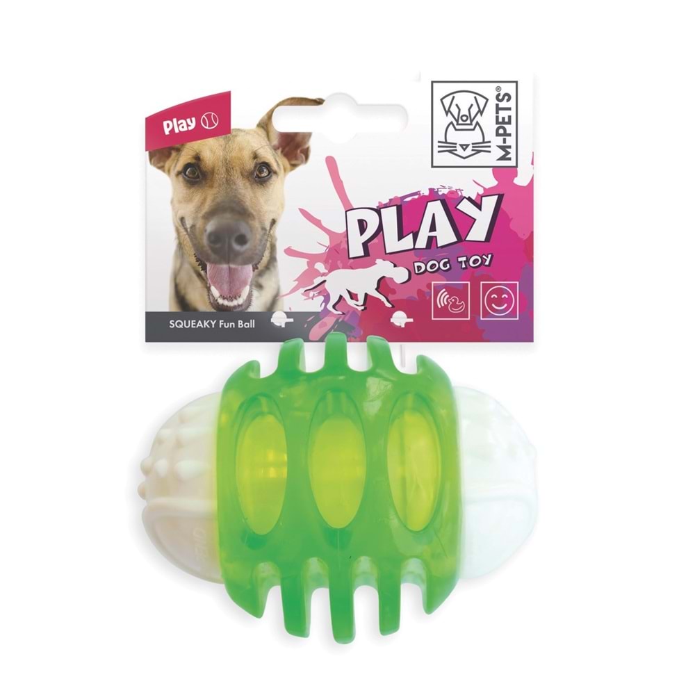 10608699 M-PETS SQUEAKY KÖPEKLER İÇİN OYUN TOPU TRANSPARENT GREEN 6,7CM