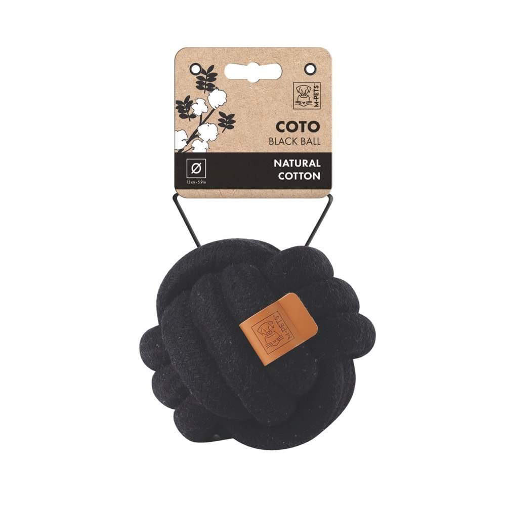 10647808 M-PETS COTO BLACK BALL 15CM ÖRGÜ TOP OYUNCAK