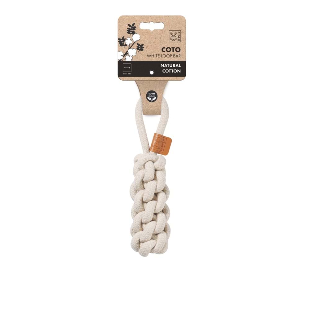10648301 M-PETS COTO WHITE LOOP BAR 22CM ÖRGÜ OYUNCAK
