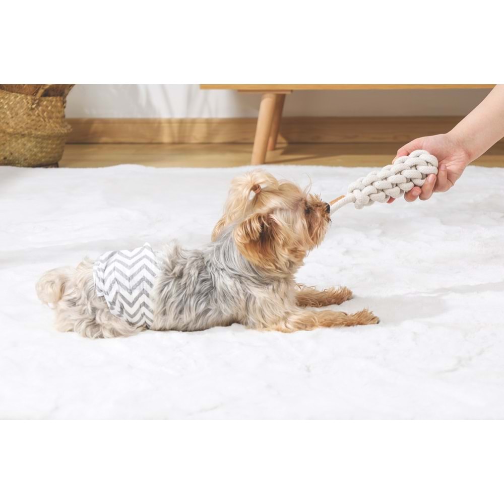 10648301 M-PETS COTO WHITE LOOP BAR 22CM ÖRGÜ OYUNCAK