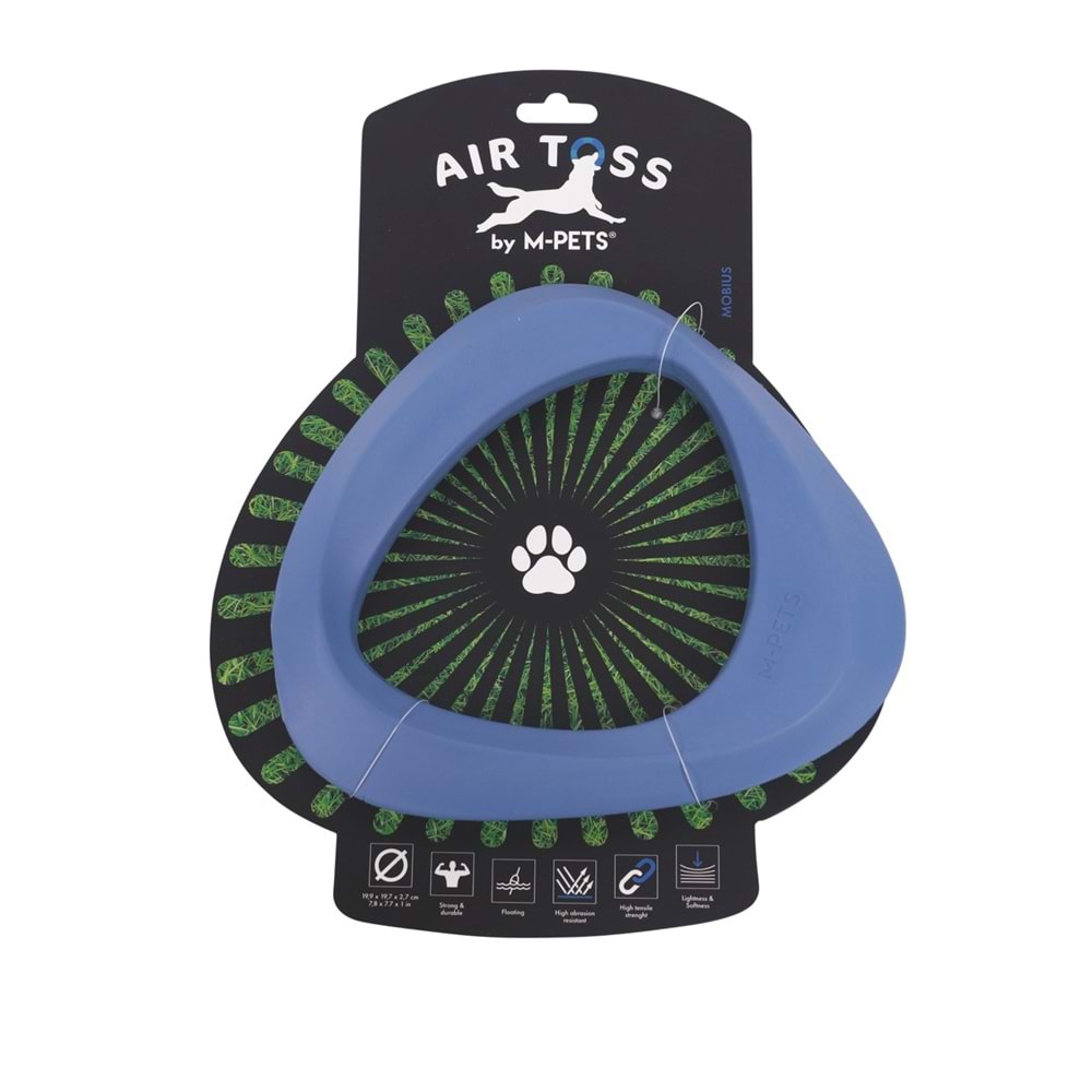 10657817 M-PETS AIR TOSS MOBİUS DAYANIKLI SUDA YÜZEN KÖPEK OYUNCAĞI BLUE