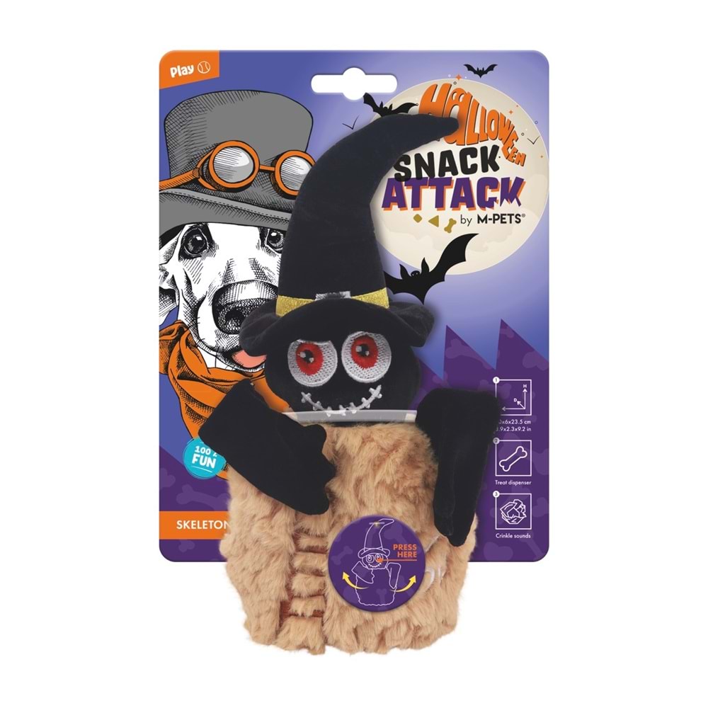 10659299 M-PETS HALLOWEEN SKELETON SNACK ATTACK KÖPEK OYUNCAĞI