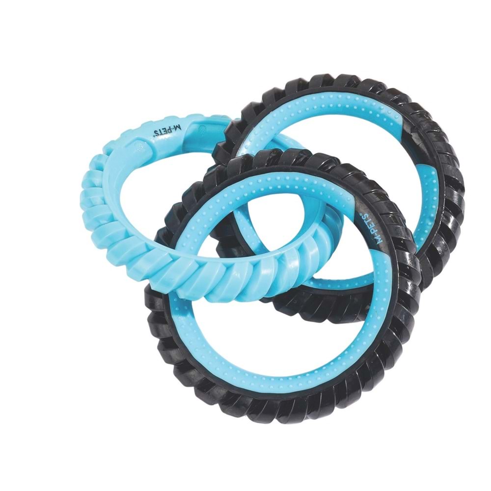10660099 M-PETS RING KING KÖPEK OYUNCAĞI TRİPLE BLUE/BLACK
