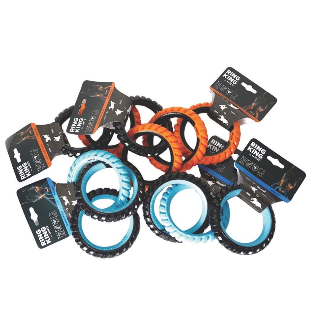 10660099 M-PETS RING KING KÖPEK OYUNCAĞI TRİPLE BLUE/BLACK