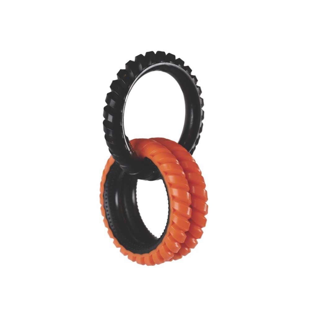 10660199 M-PETS RING KING KÖPEK OYUNCAĞI TRIPLE ORANGE/BLACK