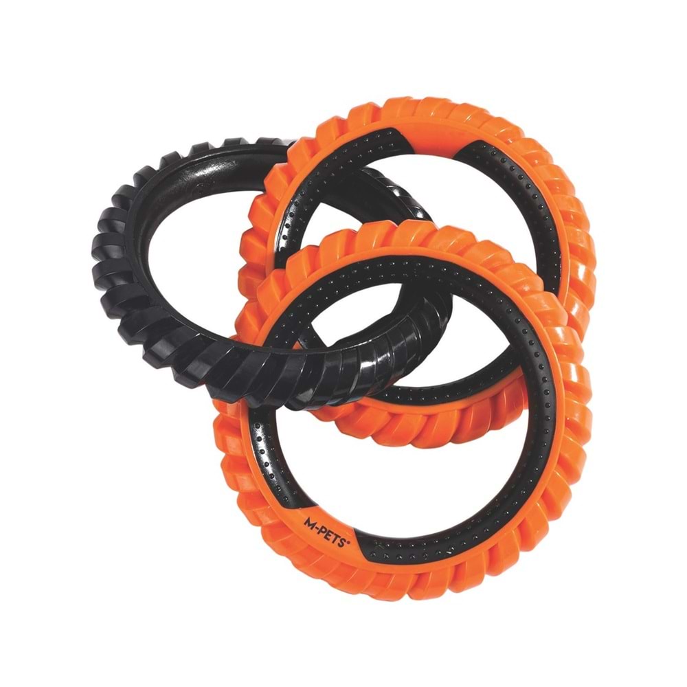 10660199 M-PETS RING KING KÖPEK OYUNCAĞI TRIPLE ORANGE/BLACK