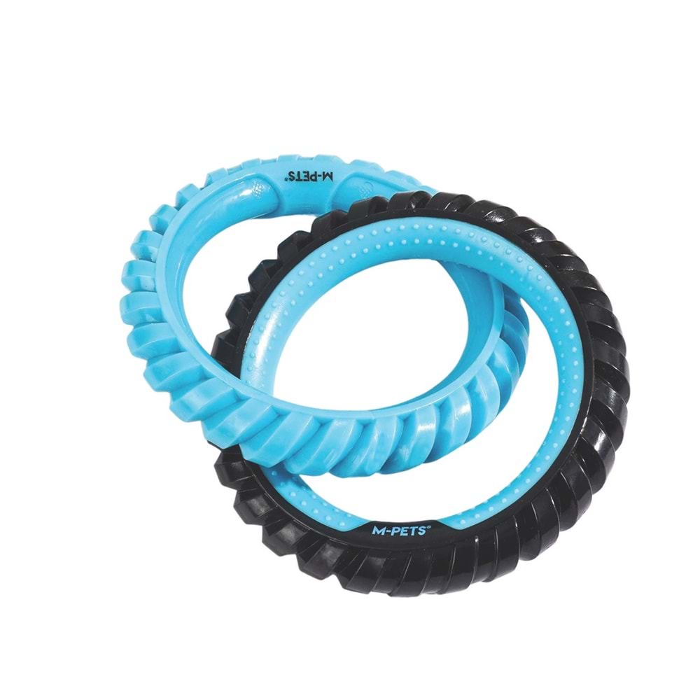 10660299 M-PETS RING KING KÖPEK OYUNCAĞI DOUBLE BLUE/BLACK