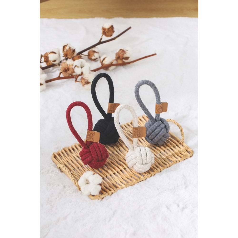 10662205 M-PETS COTO RED LOOP BALL 6,5CM ÇEKMELİ ÖRGÜ TOP OYUNCAK