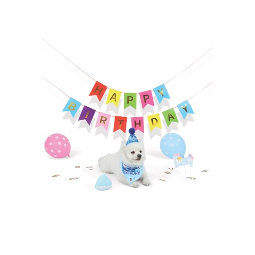 10667399 M-PETS PARTY TIME ERKEK KÖPEKLER İÇİN DOĞUM GÜNÜ SETİ