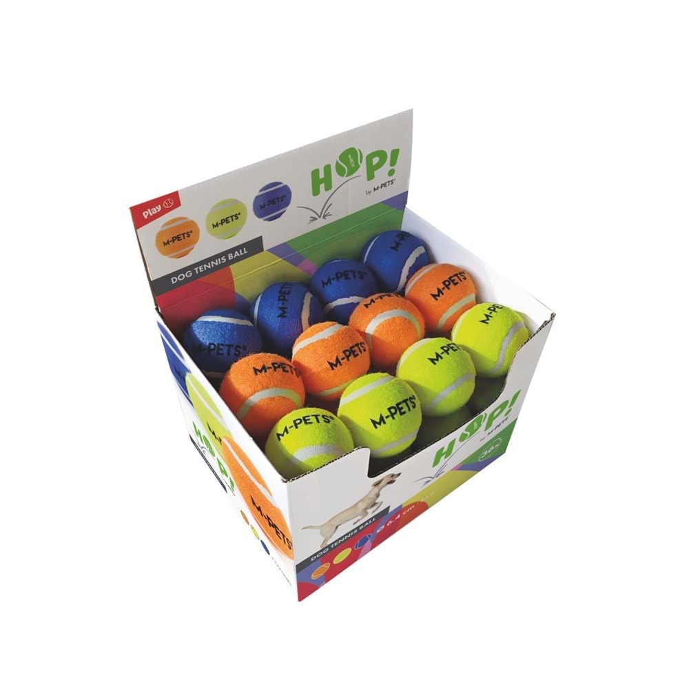 10670699 M-PETS HOP TENNİS TOPU MİX COLOR 5CM 36LI SET DISPLAY