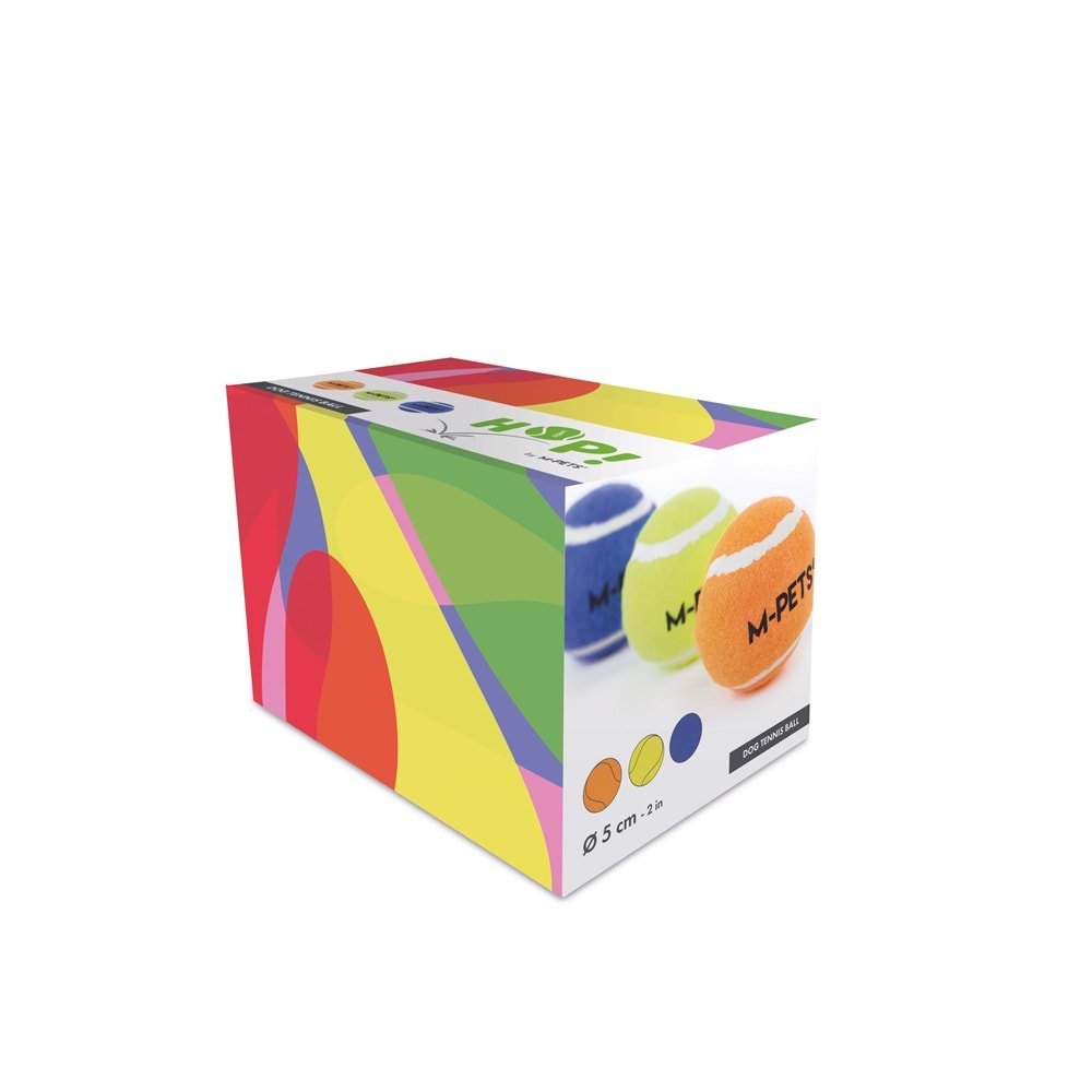 10670699 M-PETS HOP TENNİS TOPU MİX COLOR 5CM 36LI SET DISPLAY
