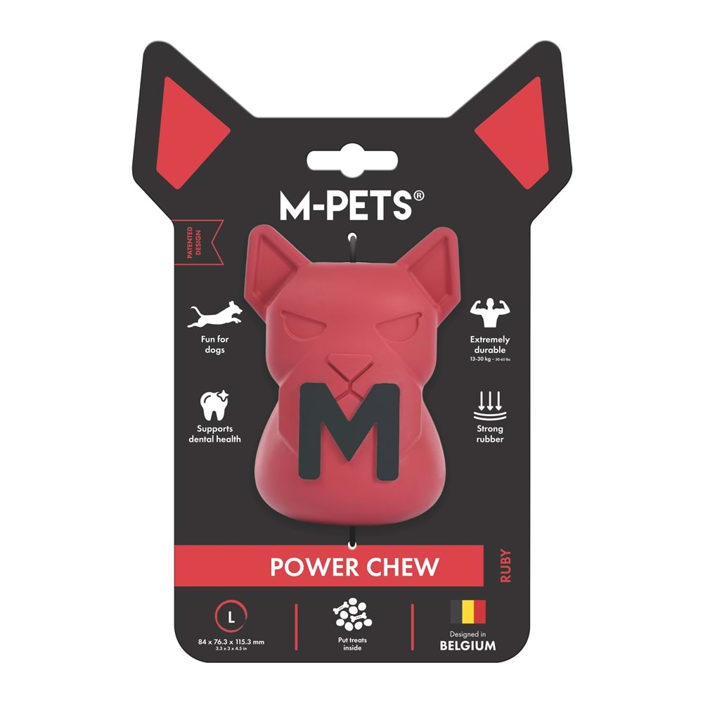 10674705 M-PETS POWER CHEW KAUÇUK KÖPEK ÖDÜL OYUNCAĞI RUBY (L)