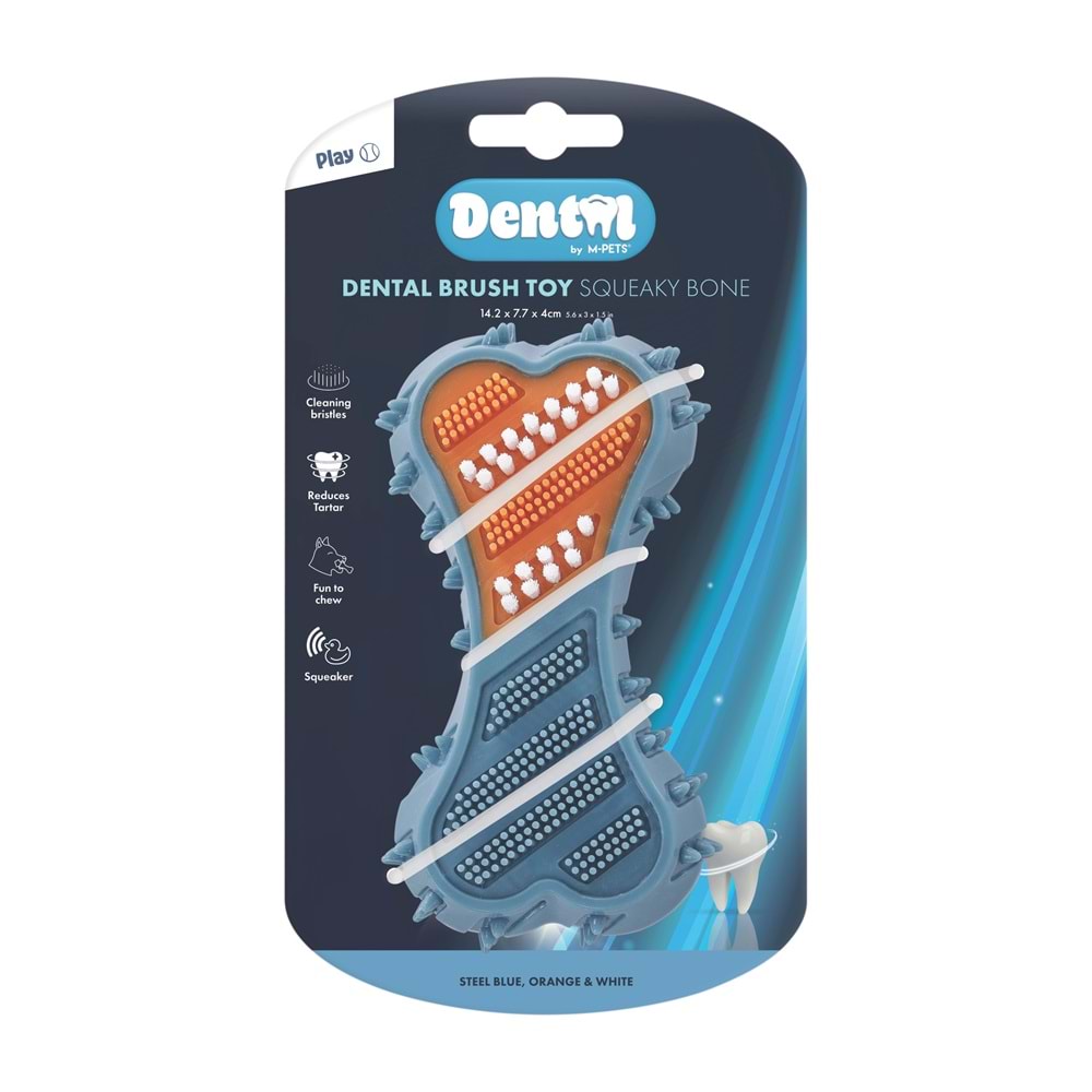 10676999 M-PETS DENTAL SQUEAKY BONE DİŞ FIRÇALI KÖPEK OYUNCAĞI
